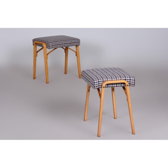 Image 1 of Paar Hocker aus Buchenholz von Ludvik Volak, Tschechische Republik 1950