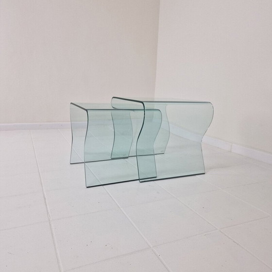 Image 1 of Vintage-Tisch "Tango" aus Glas von Fabio Di Bartolomei für Fiam Italia