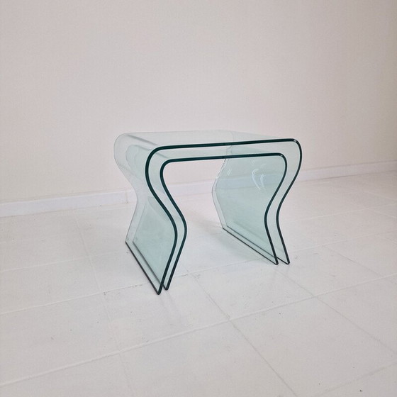 Image 1 of Vintage-Tisch "Tango" aus Glas von Fabio Di Bartolomei für Fiam Italia