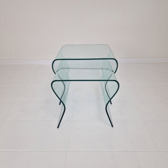 Image 1 of Vintage-Tisch "Tango" aus Glas von Fabio Di Bartolomei für Fiam Italia