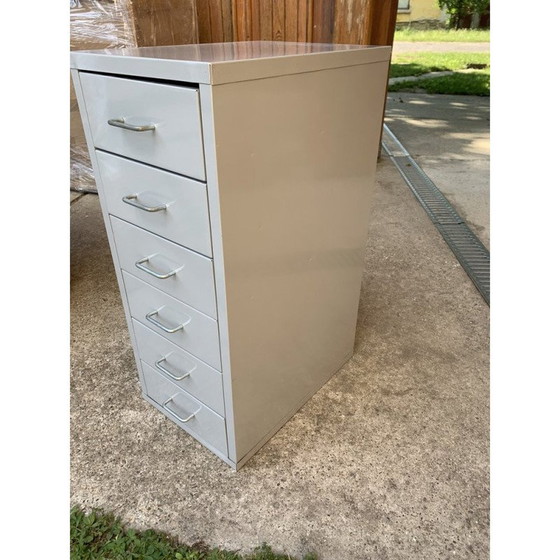 Image 1 of Industrielle Kommode aus grauem Metall, 1980er Jahre