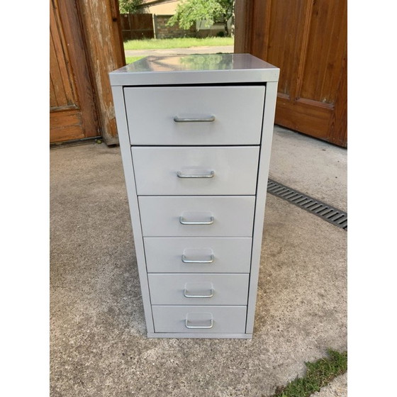 Image 1 of Industrielle Kommode aus grauem Metall, 1980er Jahre