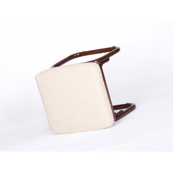 Image 1 of Vintage-Hocker aus Bouclé von Josef Frank für Thonet, 1920er Jahre