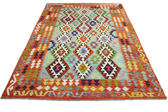 Image 1 of Original Old Style Kelim Afghan 247 X 176 Cm Top Zustand