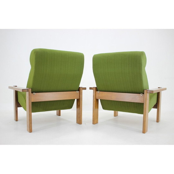 Image 1 of Paar Vintage-Sessel aus Buchenholz, Tschechoslowakei 1970er Jahre