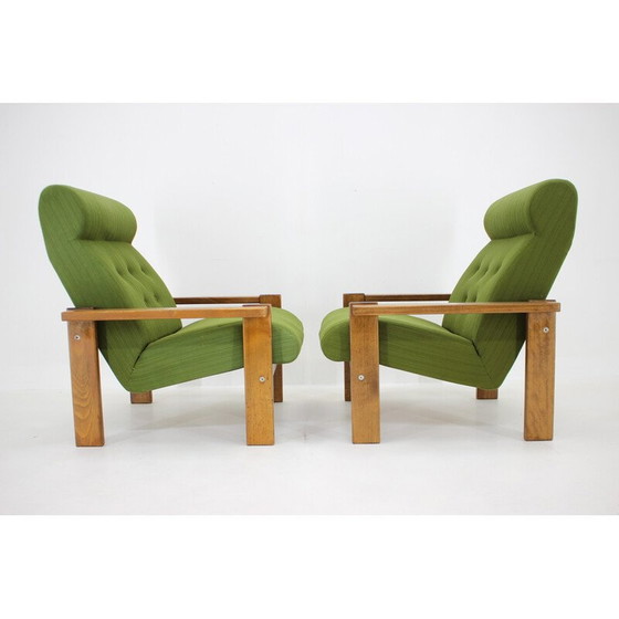 Image 1 of Paar Vintage-Sessel aus Buchenholz, Tschechoslowakei 1970er Jahre