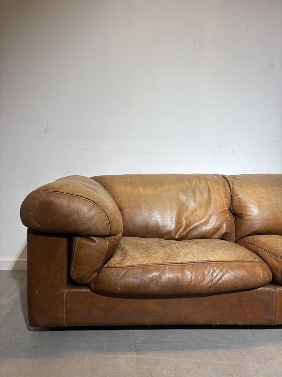 Image 1 of Cognacfarbenes Vintage-Ledersofa