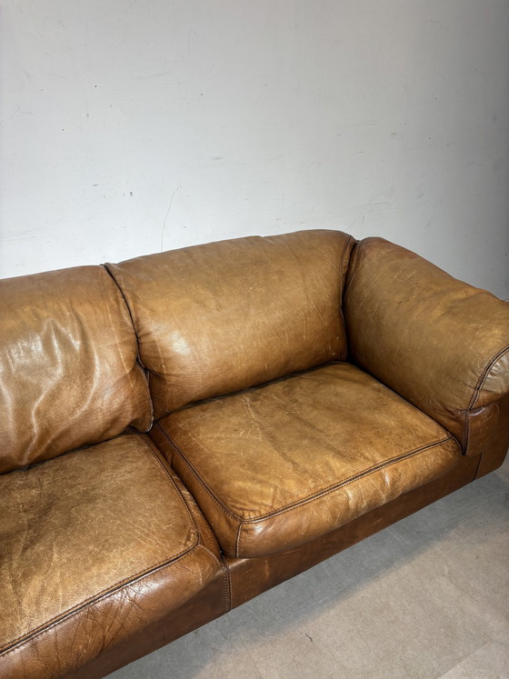 Image 1 of Cognacfarbenes Vintage-Ledersofa