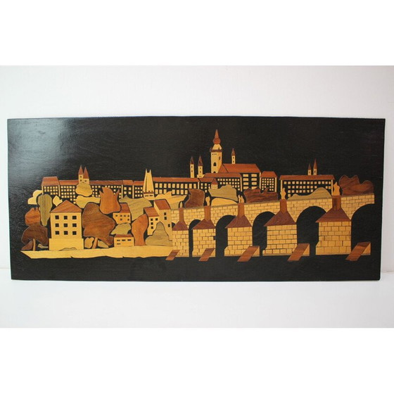 Image 1 of Alte Holzillustration, Tschechoslowakei 1950