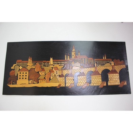 Image 1 of Alte Holzillustration, Tschechoslowakei 1950