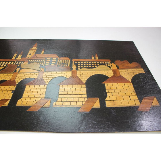 Image 1 of Alte Holzillustration, Tschechoslowakei 1950