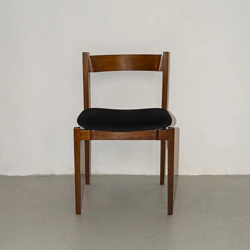 6x Cassina 101 Esszimmerstühle von Gianfranco – eetkamerstoelen, Wood, Vintage