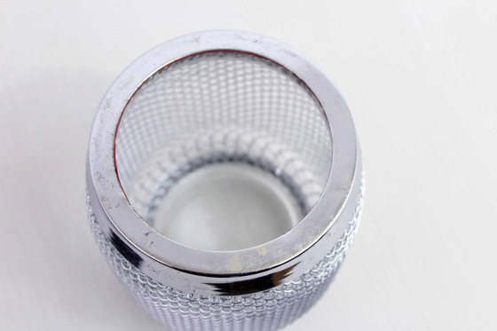 Image 1 of Eiswürfeleimer Aus Glas Und Metall 1970