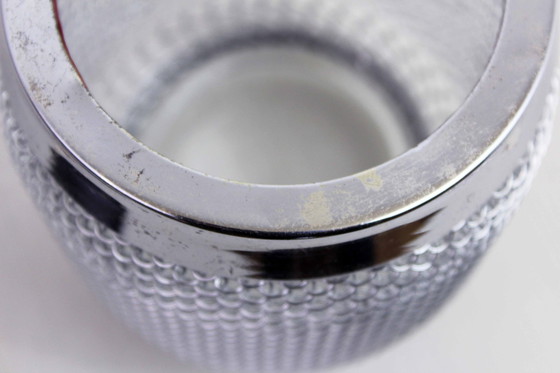 Image 1 of Eiswürfeleimer Aus Glas Und Metall 1970