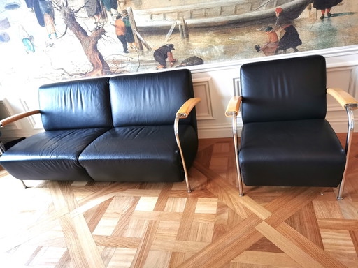 Leolux Scylla 2½-Sitzer-Sofa und Leolux Scylla-Sessel