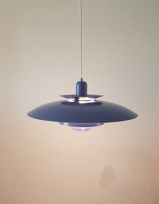 Vintage dänische Jeka Metaltryk Schalenlampe