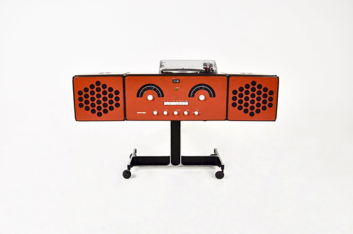 Orangefarbenes stereophones Radio RR-126 von F.lli Castiglioni für Brionvega, 1960er Jahre