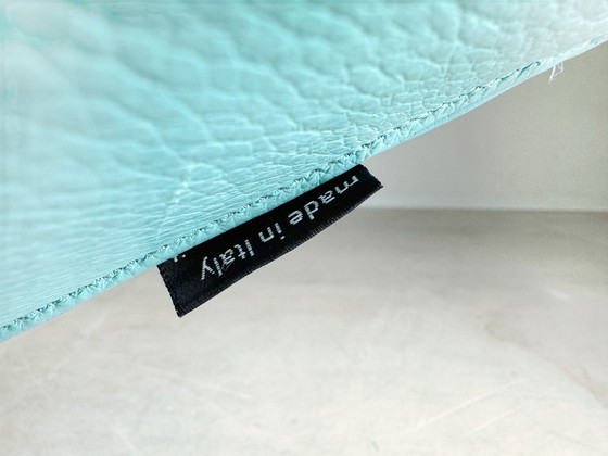 Image 1 of Original Moroso Sessel Leder Blau Türkis Patricia Urquiola Drehbar