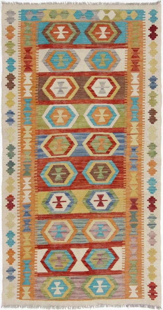 Image 1 of Original Old Style Kelim Afghan 195 X 108 Cm Top Zustand