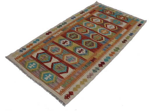 Original Old Style Kelim Afghan 195 X 108 Cm Top Zustand