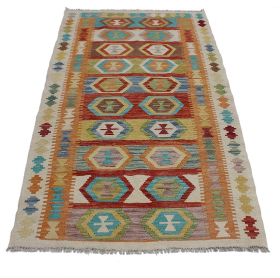 Image 1 of Original Old Style Kelim Afghan 195 X 108 Cm Top Zustand