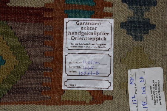 Image 1 of Original Old Style Kelim Afghan 195 X 108 Cm Top Zustand