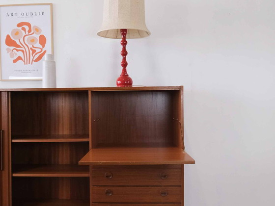 Image 1 of Vintage Teak Danish Highboard Cabinet Sideboard 