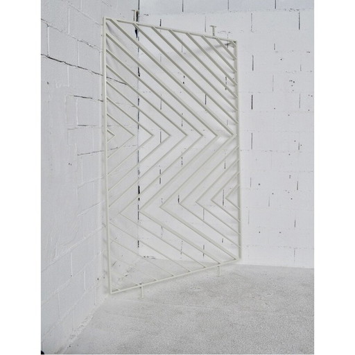 Vintage-Trennwandgitter mit geometrischen Mustern aus lackiertem Stahl, 1970