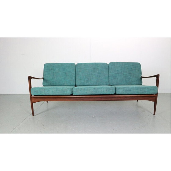 Image 1 of 3-Sitzer-Sofa aus Teakholz von Ib Kofod-Larsen für Ope, Schweden 1950