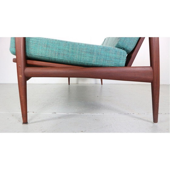 Image 1 of 3-Sitzer-Sofa aus Teakholz von Ib Kofod-Larsen für Ope, Schweden 1950