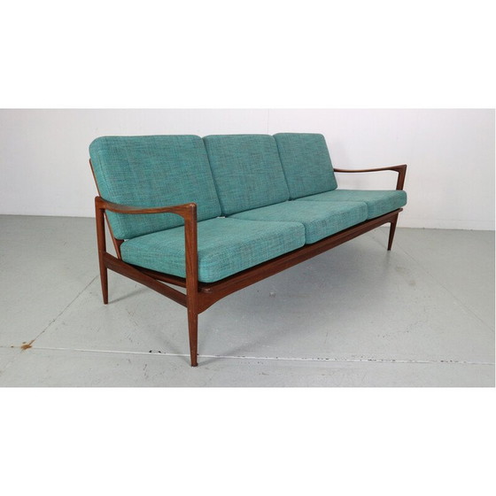 Image 1 of 3-Sitzer-Sofa aus Teakholz von Ib Kofod-Larsen für Ope, Schweden 1950