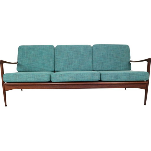 3-Sitzer-Sofa aus Teakholz von Ib Kofod-Larsen für Ope, Schweden 1950