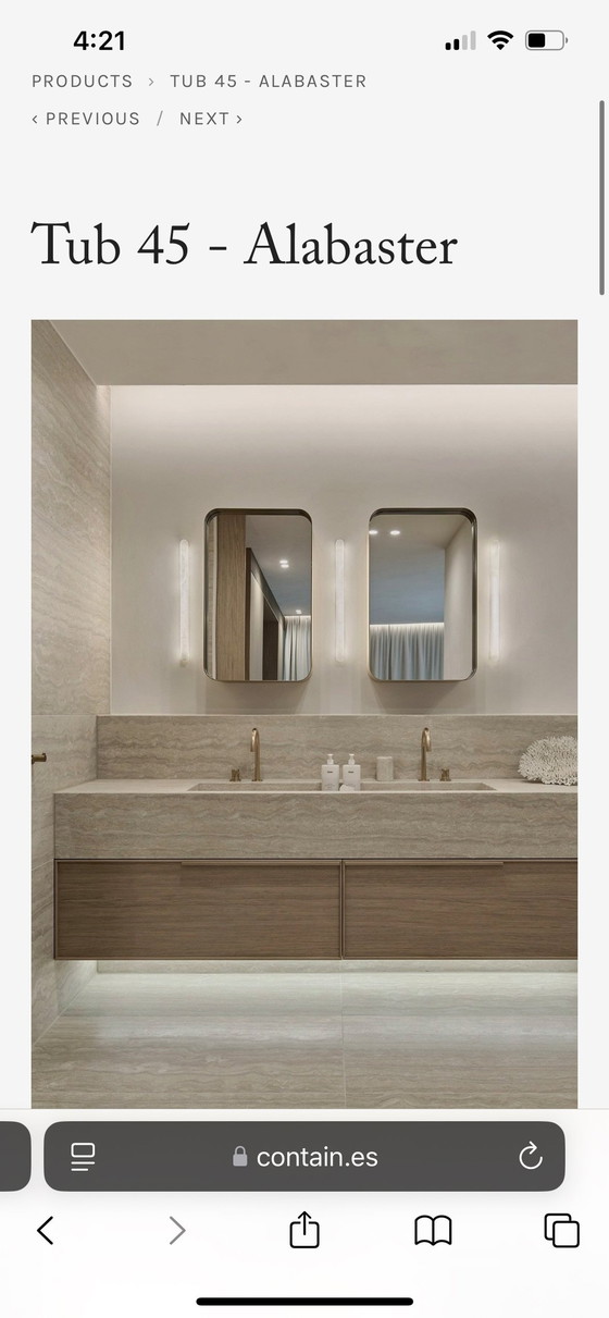 Image 1 of 2 Alabaster Wandlampen von Contain