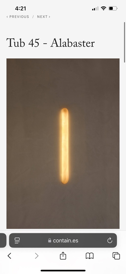 2 Alabaster Wandlampen von Contain