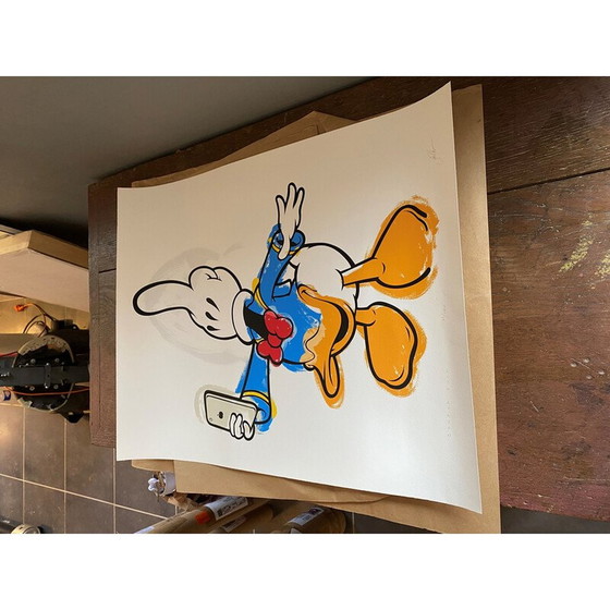 Image 1 of Vintage painting "Donald Fuck" by Fidia Falaschetti, 2018