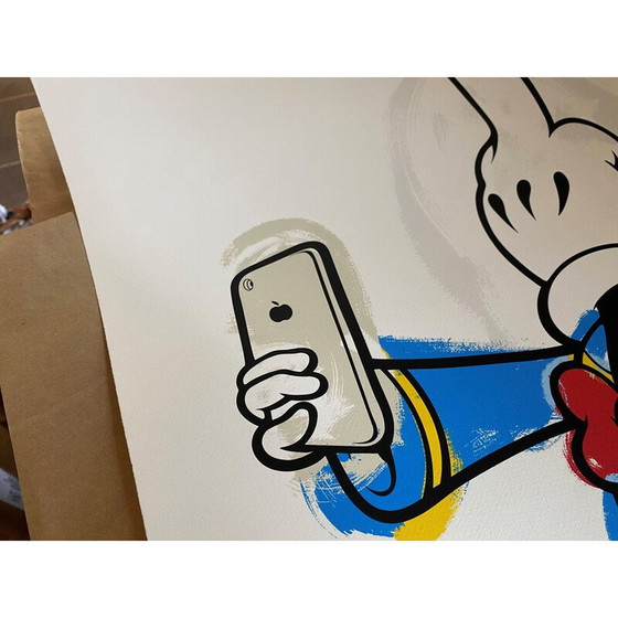 Image 1 of Vintage painting "Donald Fuck" by Fidia Falaschetti, 2018