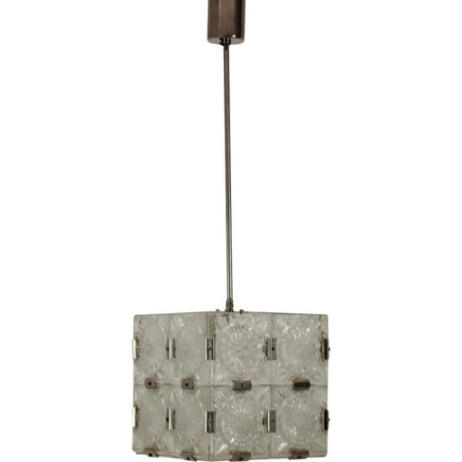 Mid-Century-Kronleuchter aus Klarglas von Kamenicky Senov, 1960er Jahre