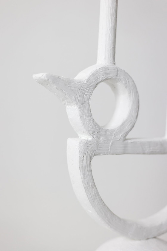 Image 1 of Lampe "Cui-Cui" Aus Gips. Französische Künstlerarbeit in kleiner Serie.