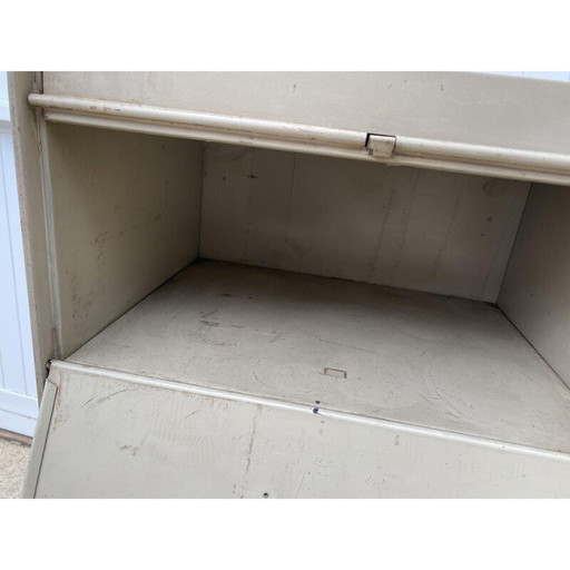 Roneo vintage Metallschrank mit 5 Klappen, 1950