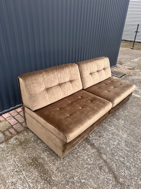 Image 1 of Vintage Schlafsofa aus Samt