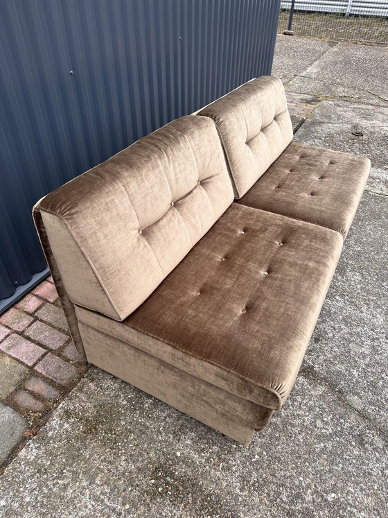 Image 1 of Vintage Schlafsofa aus Samt