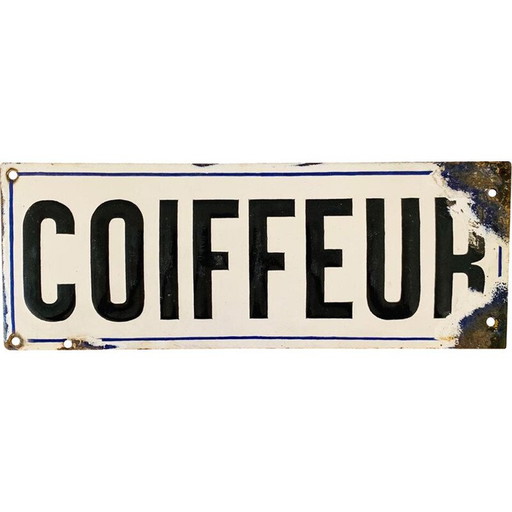 Emailleschild Vintage "Friseur"