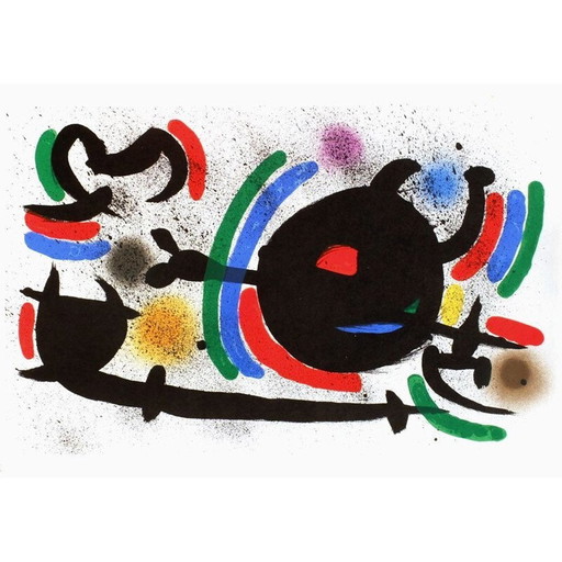 Vintage-Lithografie auf feinem Velin von Joan Miro, 1972