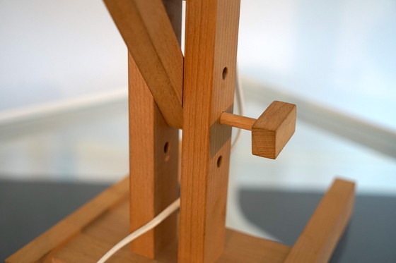 Image 1 of Verstellbare Architect Tischlampe Aus Holz & Messing, 1970Er 