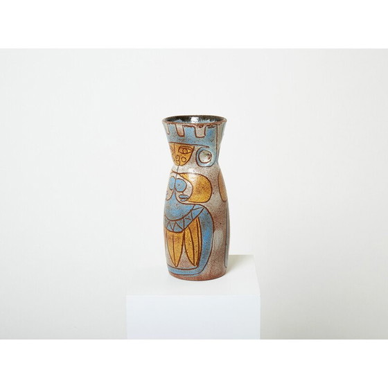 Image 1 of Vintage-Vase aus glasierter Keramik aus der Kollektion Maya von Accolay, 1950