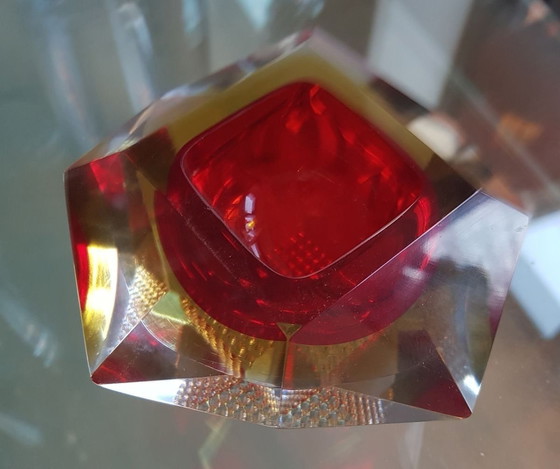 Image 1 of Sommerso Vintage-Glasschale, 1950er Jahre