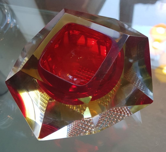 Image 1 of Sommerso Vintage-Glasschale, 1950er Jahre