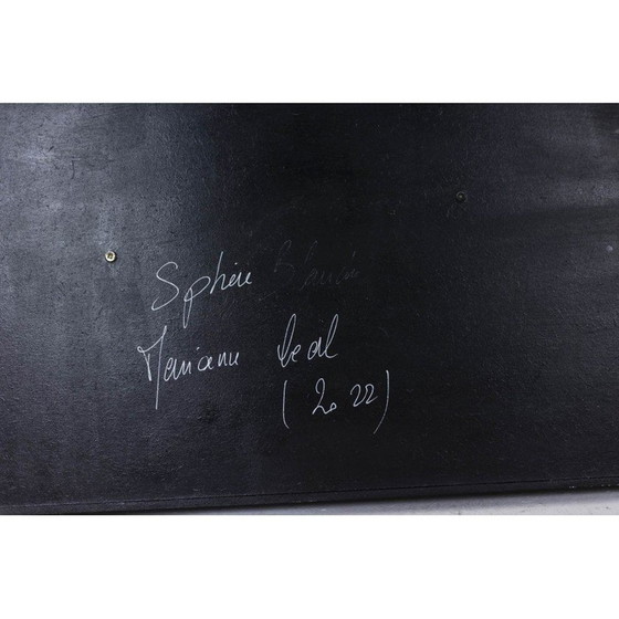 Image 1 of Vintage-Paneel aus Stroh-Marketerie