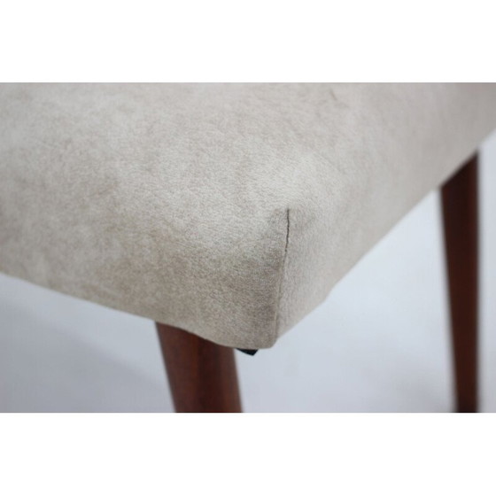 Image 1 of Vintage Hocker aus Teakholz und Samt, Dänemark 1960