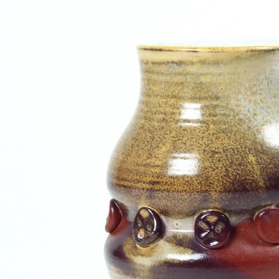 Image 1 of Mid Century Keramikvase mit glasierter Oberfläche, Tschechoslowakei 1960er Jahre